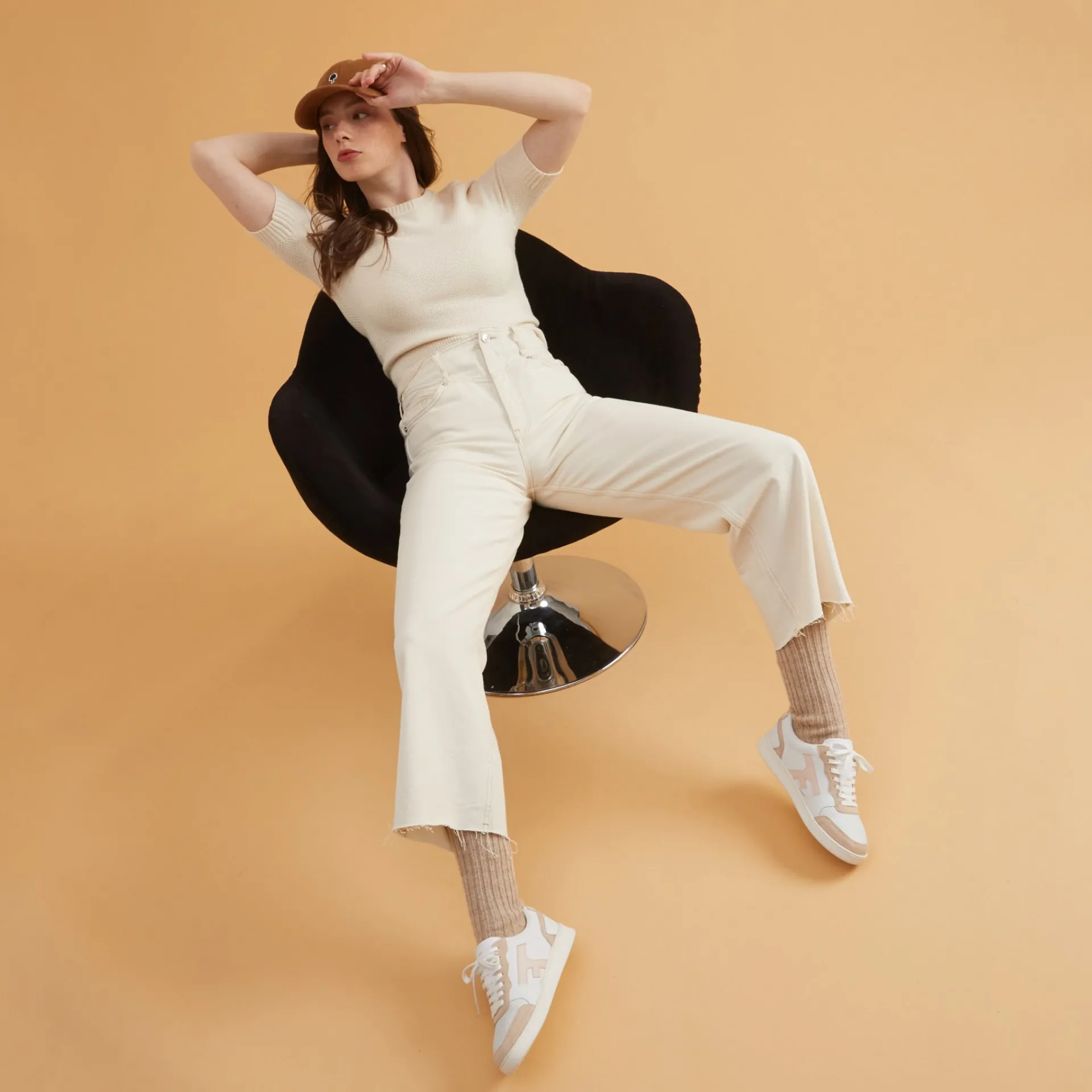 Les Hazel*FAGUO Baskets Beige & Rose