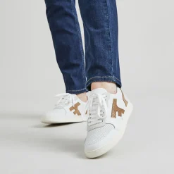 Les Hazel*FAGUO Baskets Blanche & Cuivre