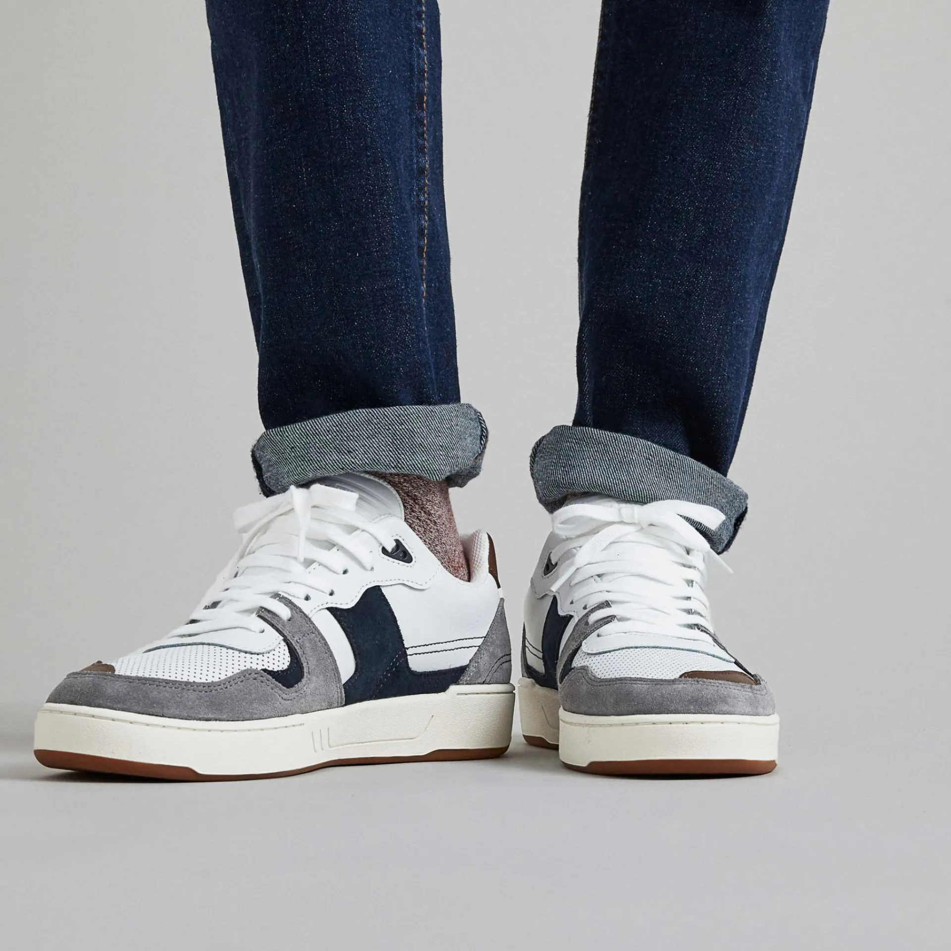 Grandes Pointures*FAGUO Baskets Blanche & Gris