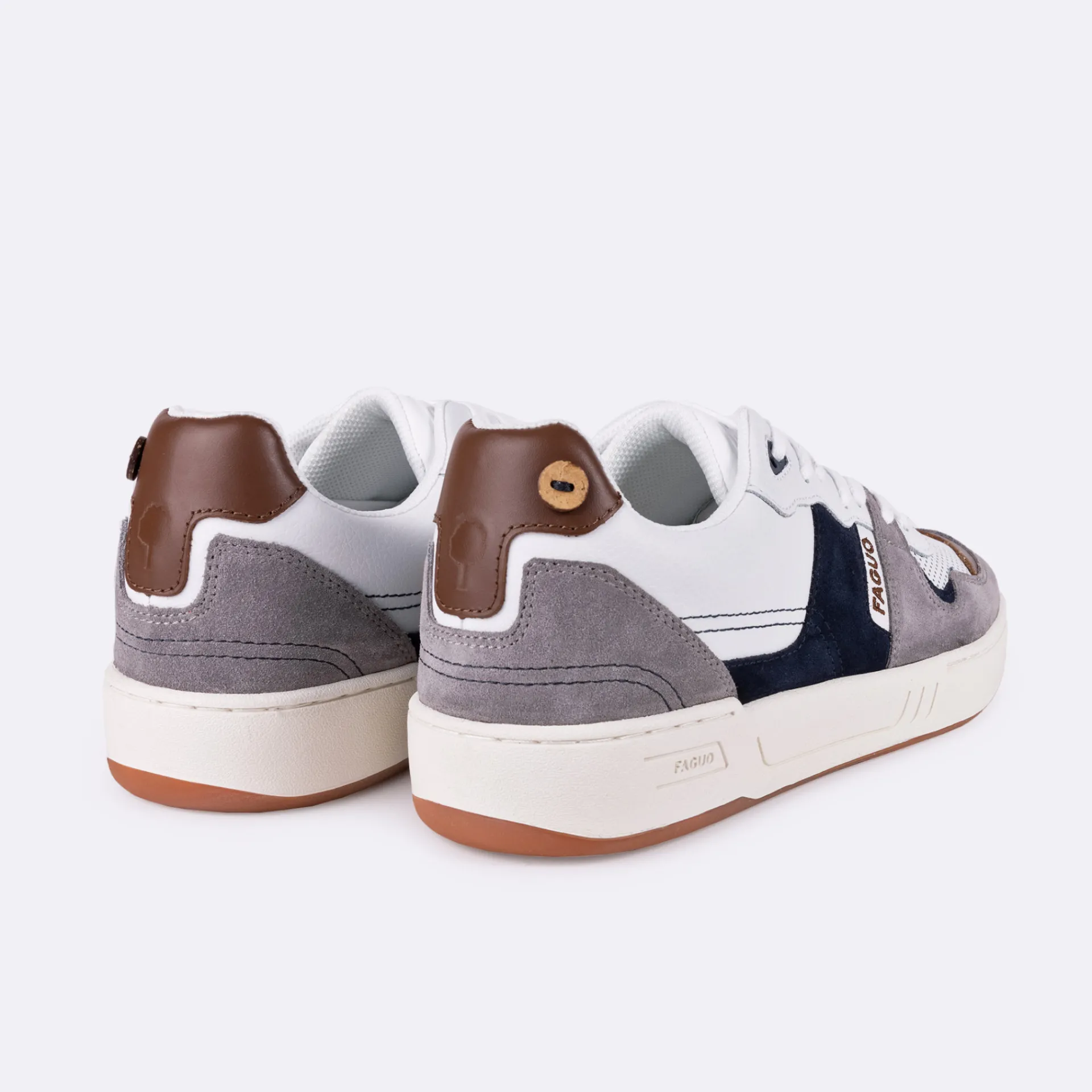 Grandes Pointures*FAGUO Baskets Blanche & Gris