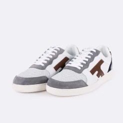 Les Hazel*FAGUO Baskets Blanche & Gris