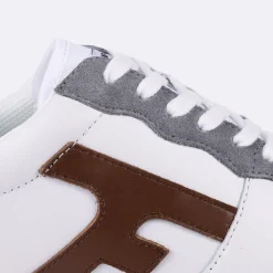 Les Hazel*FAGUO Baskets Blanche & Gris