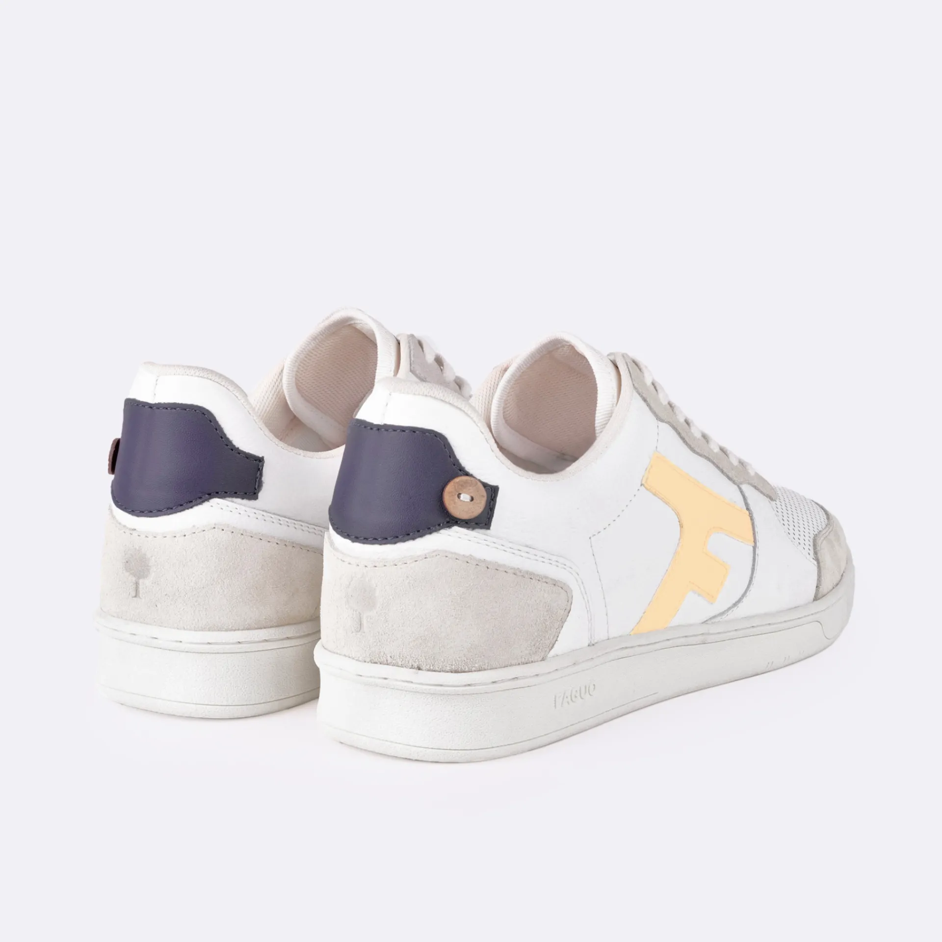 Les Hazel*FAGUO Baskets Blanche & Jaune