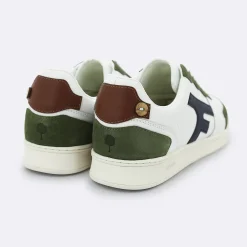 Les Hazel*FAGUO Baskets Blanche & Kaki
