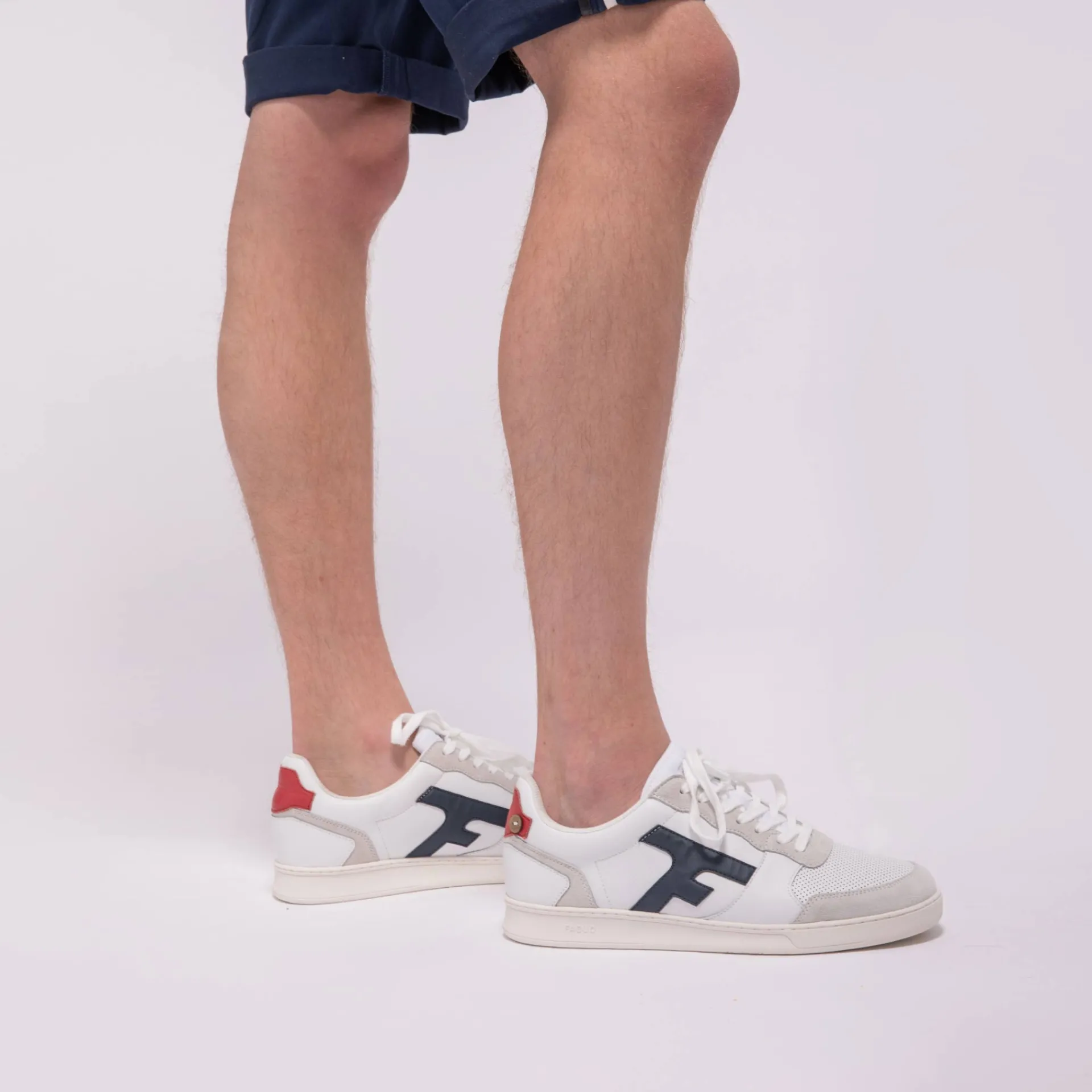 Les Hazel*FAGUO Baskets Blanche & Marine