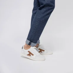 Les Hazel*FAGUO Baskets Blanche & Marron