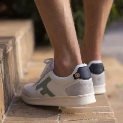 Les Hazel*FAGUO Baskets Blanche & Vert D'Eau