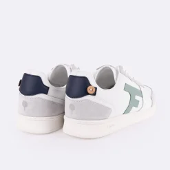 Les Hazel*FAGUO Baskets Blanche & Vert D'Eau