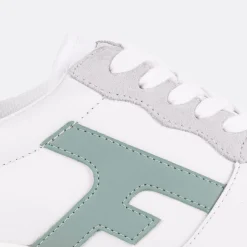 Les Hazel*FAGUO Baskets Blanche & Vert D'Eau