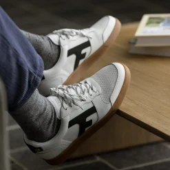 Les Hazel*FAGUO Baskets Blanche & Vert Fonce