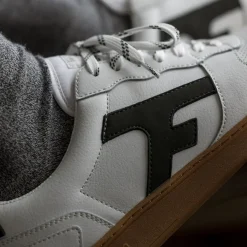 Les Hazel*FAGUO Baskets Blanche & Vert Fonce