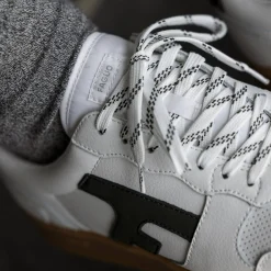 Les Hazel*FAGUO Baskets Blanche & Vert Fonce