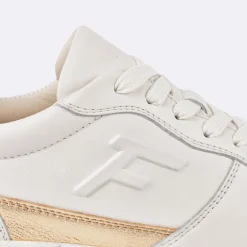 Baskets - Femme*FAGUO Baskets Creme & Doree