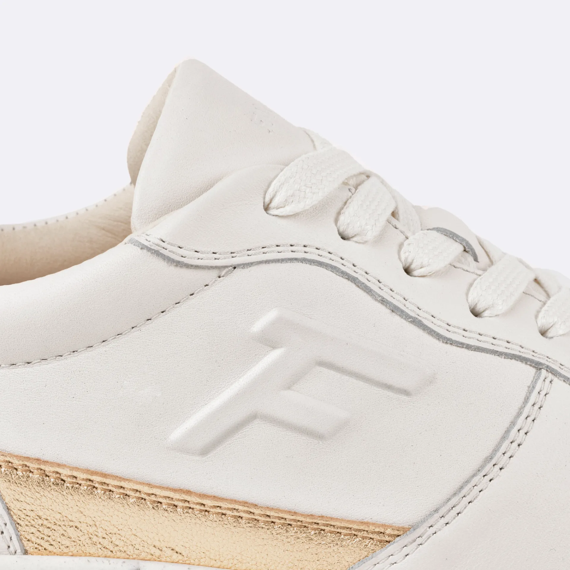 Baskets - Femme*FAGUO Baskets Creme & Doree