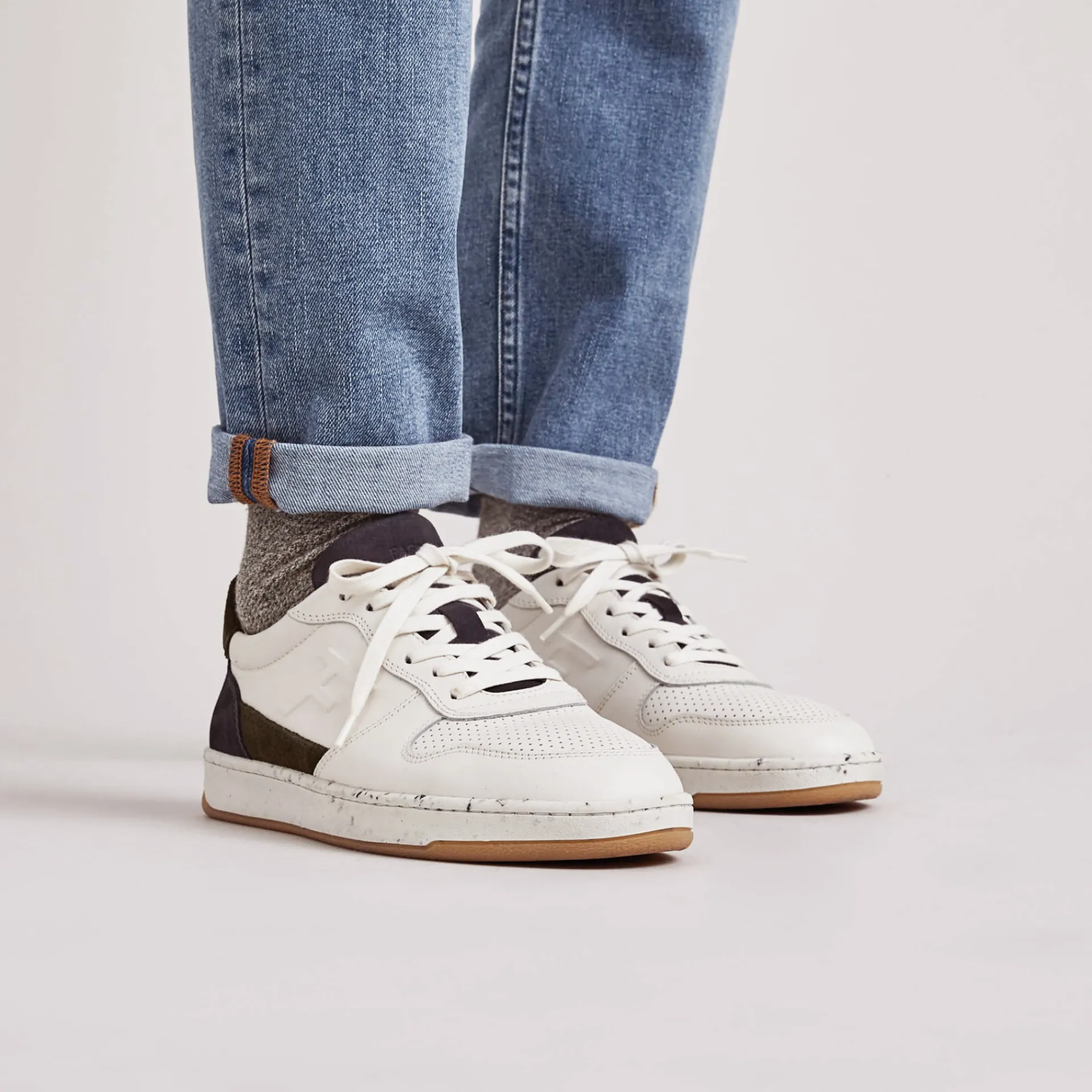 Les Alder*FAGUO Baskets Ecrue & Kaki