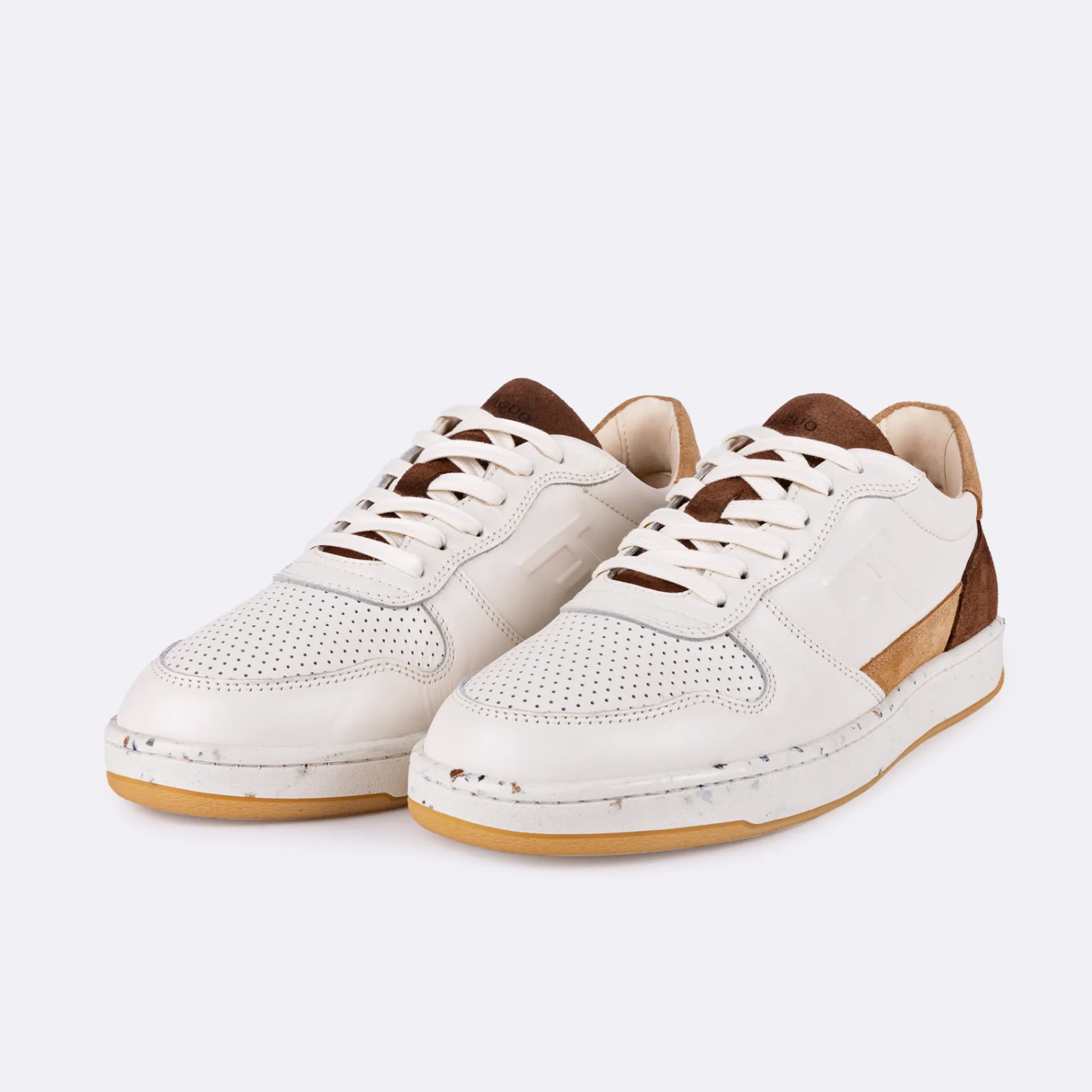 Les Alder*FAGUO Baskets Ecrue & Marron