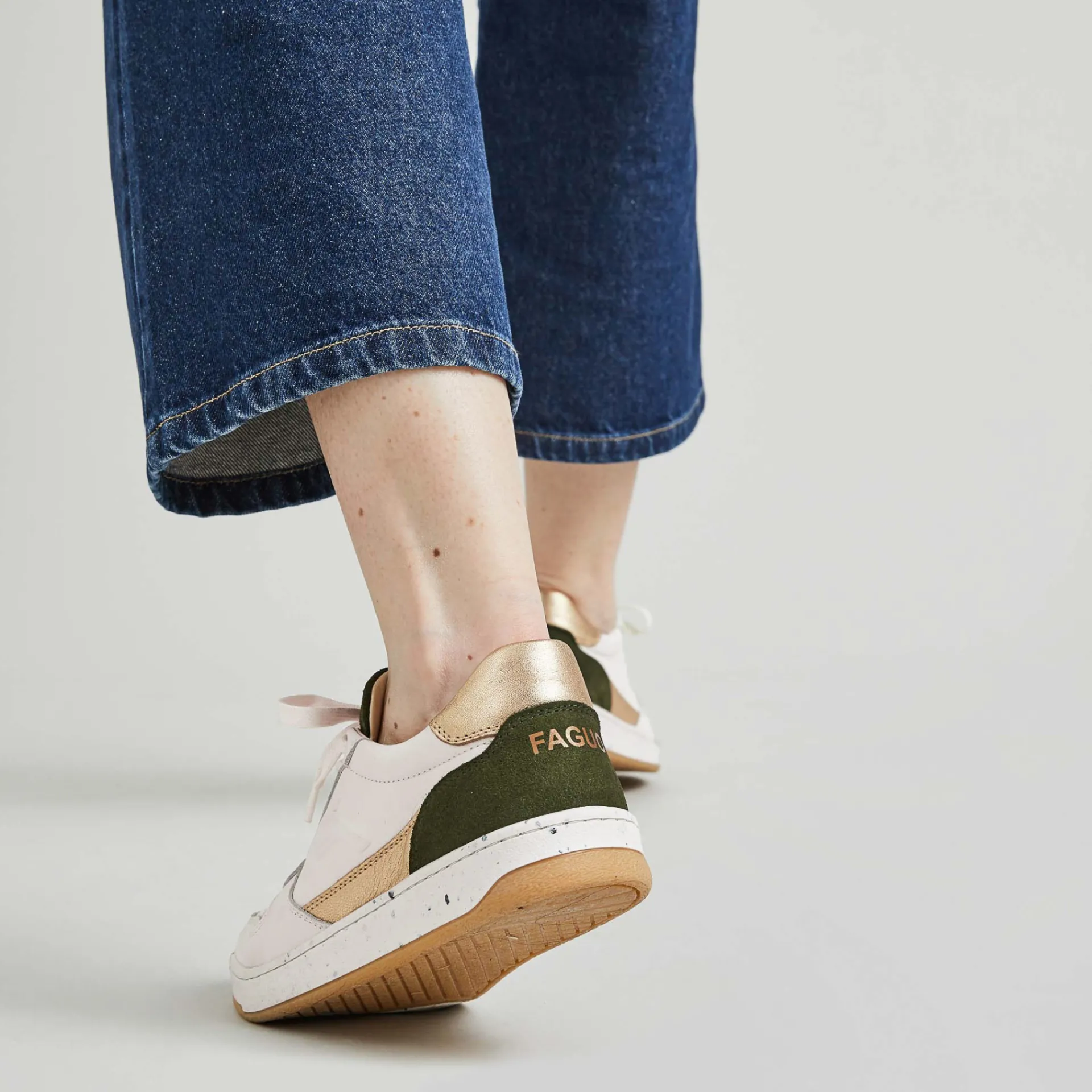 Les Alder*FAGUO Baskets Ecrue & Verte