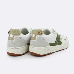 Baskets - Homme*FAGUO Baskets Kaki & Doree En Cuir - Modele Hazel