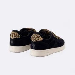 Baskets - Femme*FAGUO Baskets Noir & Leopard
