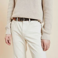 Ceintures*FAGUO Ceinture Bordeaux & Camel