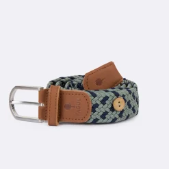 Ceintures*FAGUO Ceinture En Polyester Recycle Et Elasthanne Vert & Bleu - Modele Belt