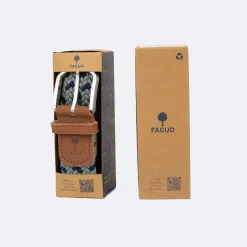 Ceintures*FAGUO Ceinture En Polyester Recycle Et Elasthanne Vert & Bleu - Modele Belt