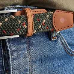 Ceintures*FAGUO Ceinture En Polyester Recycle Kaki Belt