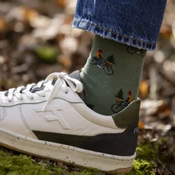 Chaussettes*FAGUO Chaussettes Beige & Vert Fonce