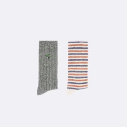 Chaussettes*FAGUO Chaussettes Kaki & Ecrue