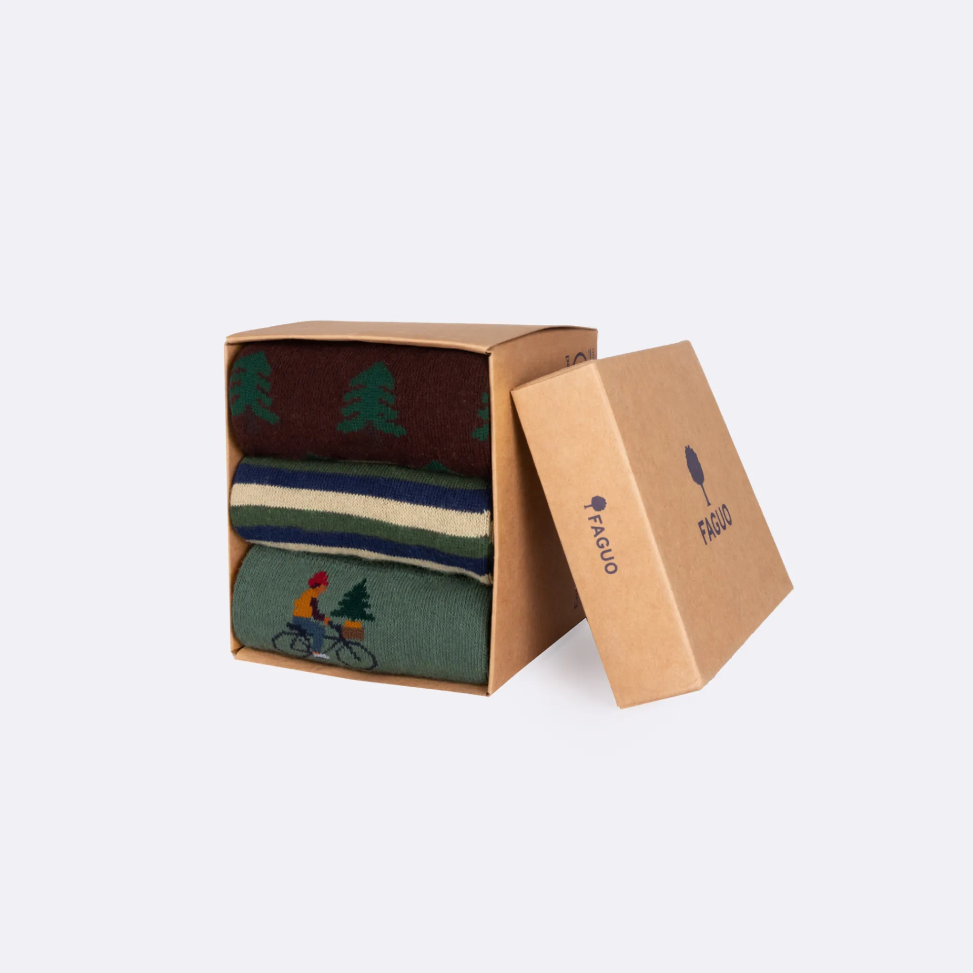 Chaussettes*FAGUO Chaussettes Vert Fonce & Multicolore