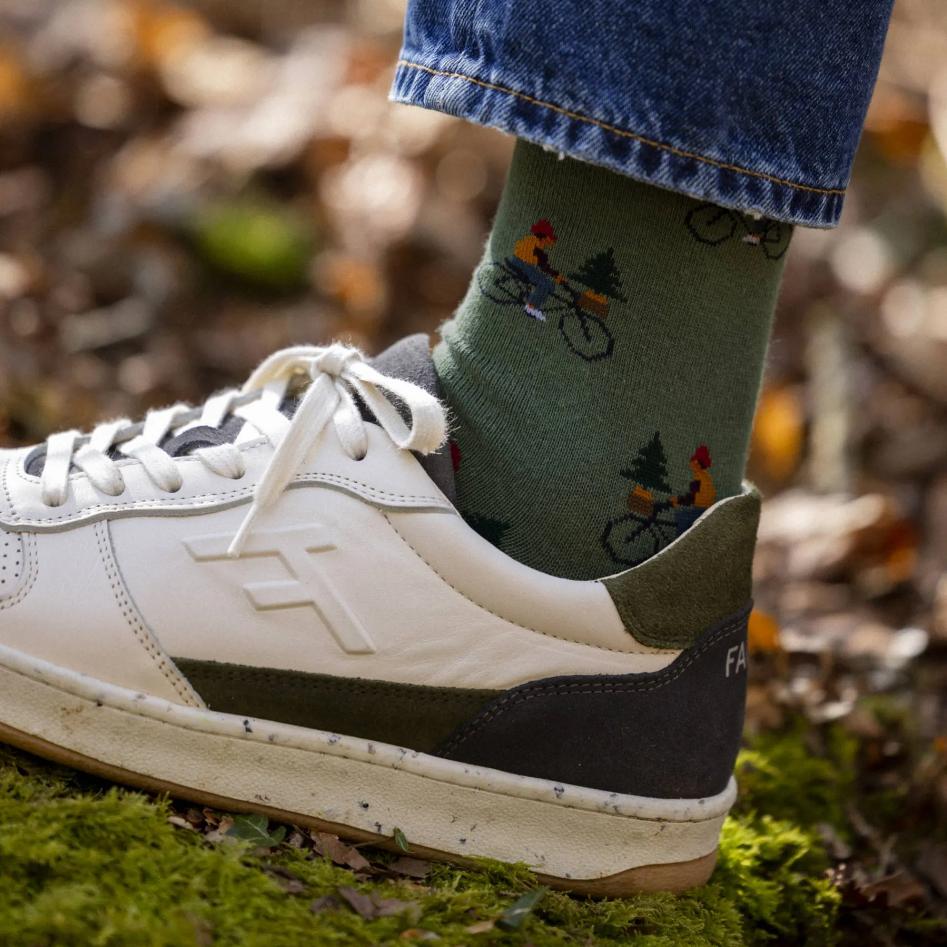 Chaussettes*FAGUO Chaussettes Vert Fonce & Multicolore