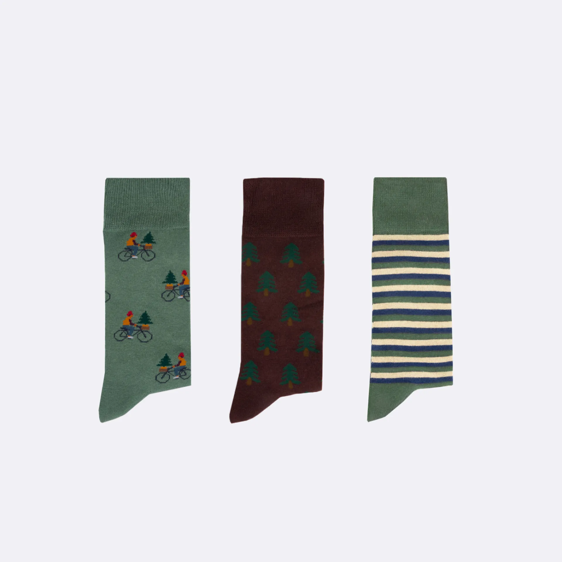 Chaussettes*FAGUO Chaussettes Vert Fonce & Multicolore