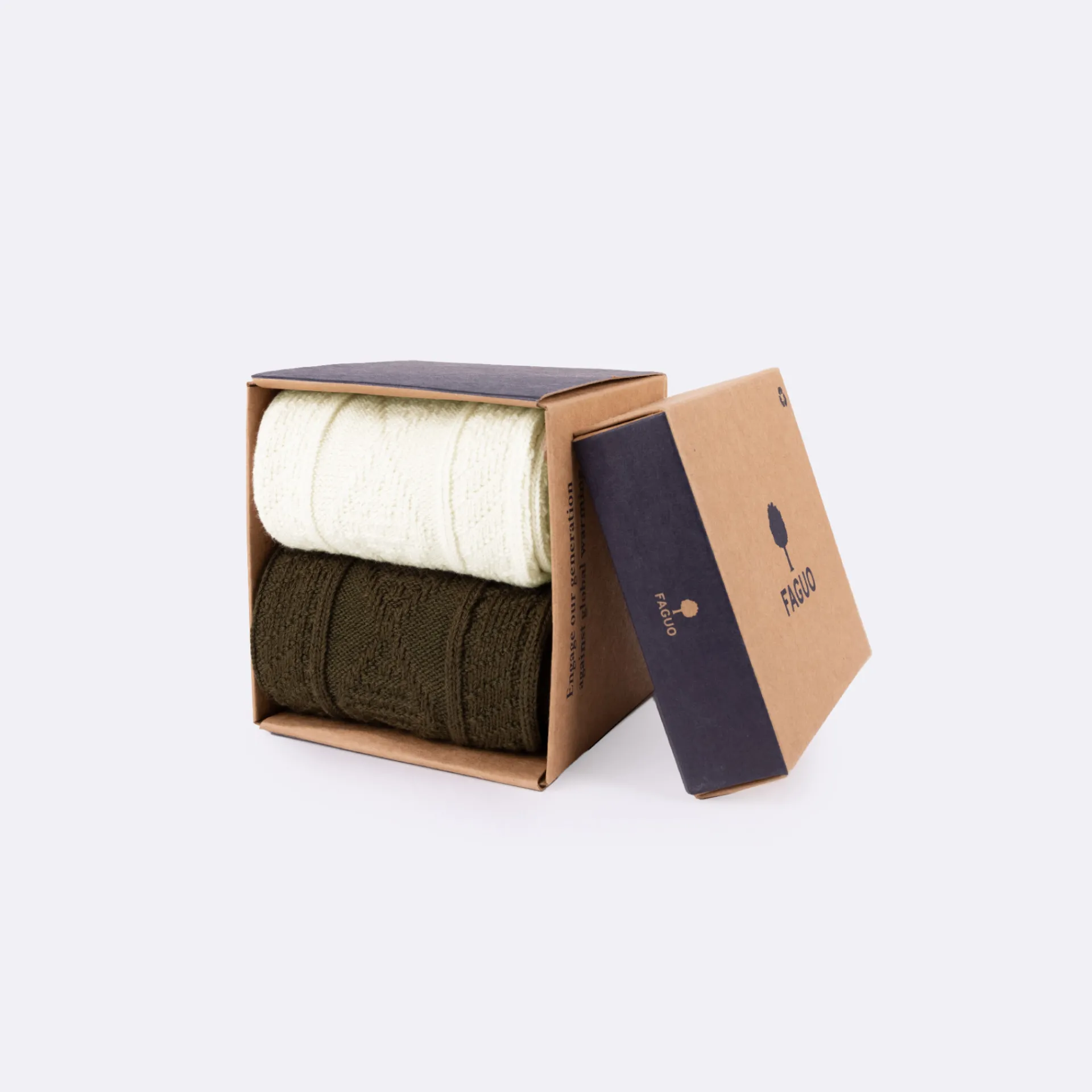 Chaussettes*FAGUO Chaussettes Verte & Ecrue