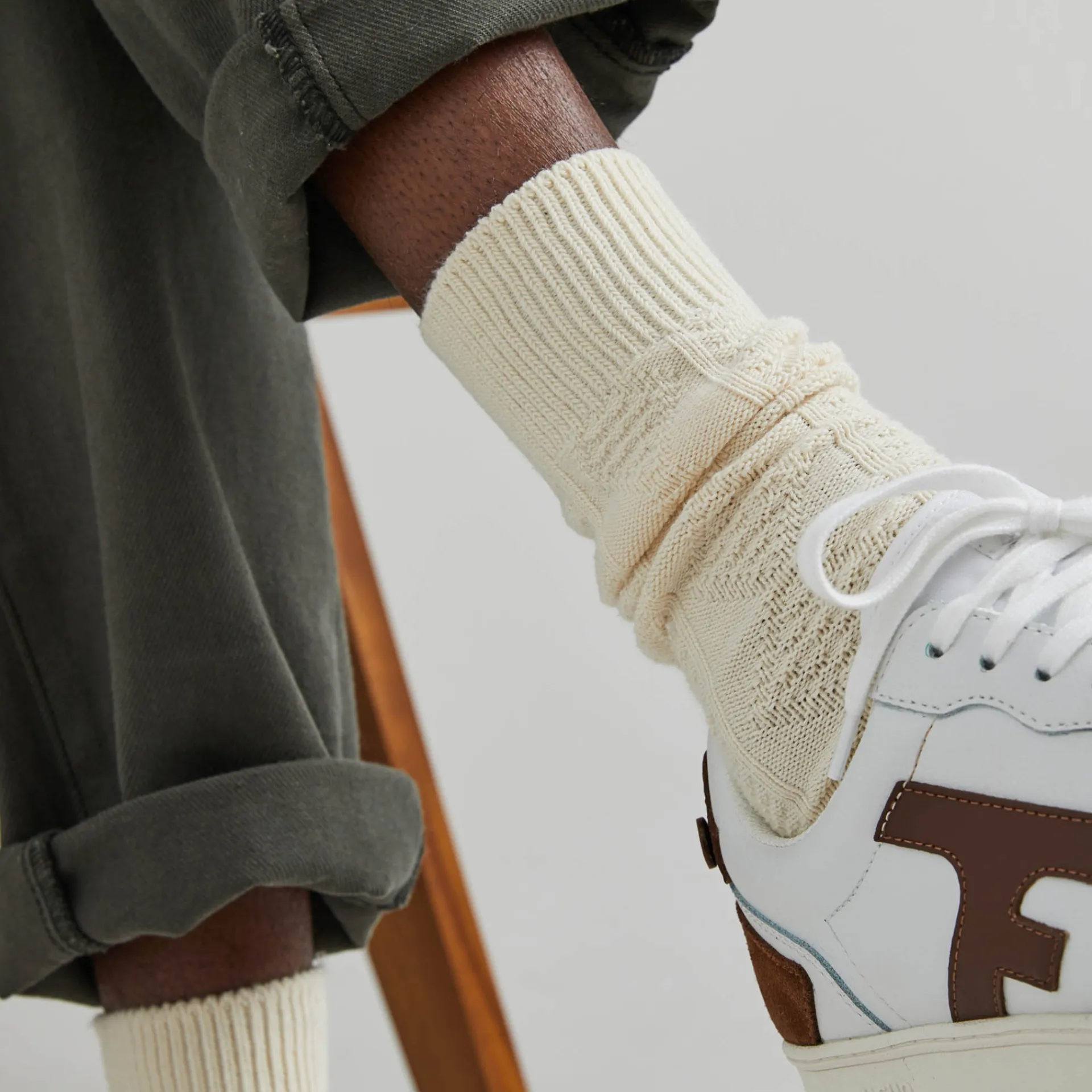 Chaussettes*FAGUO Chaussettes Verte & Ecrue