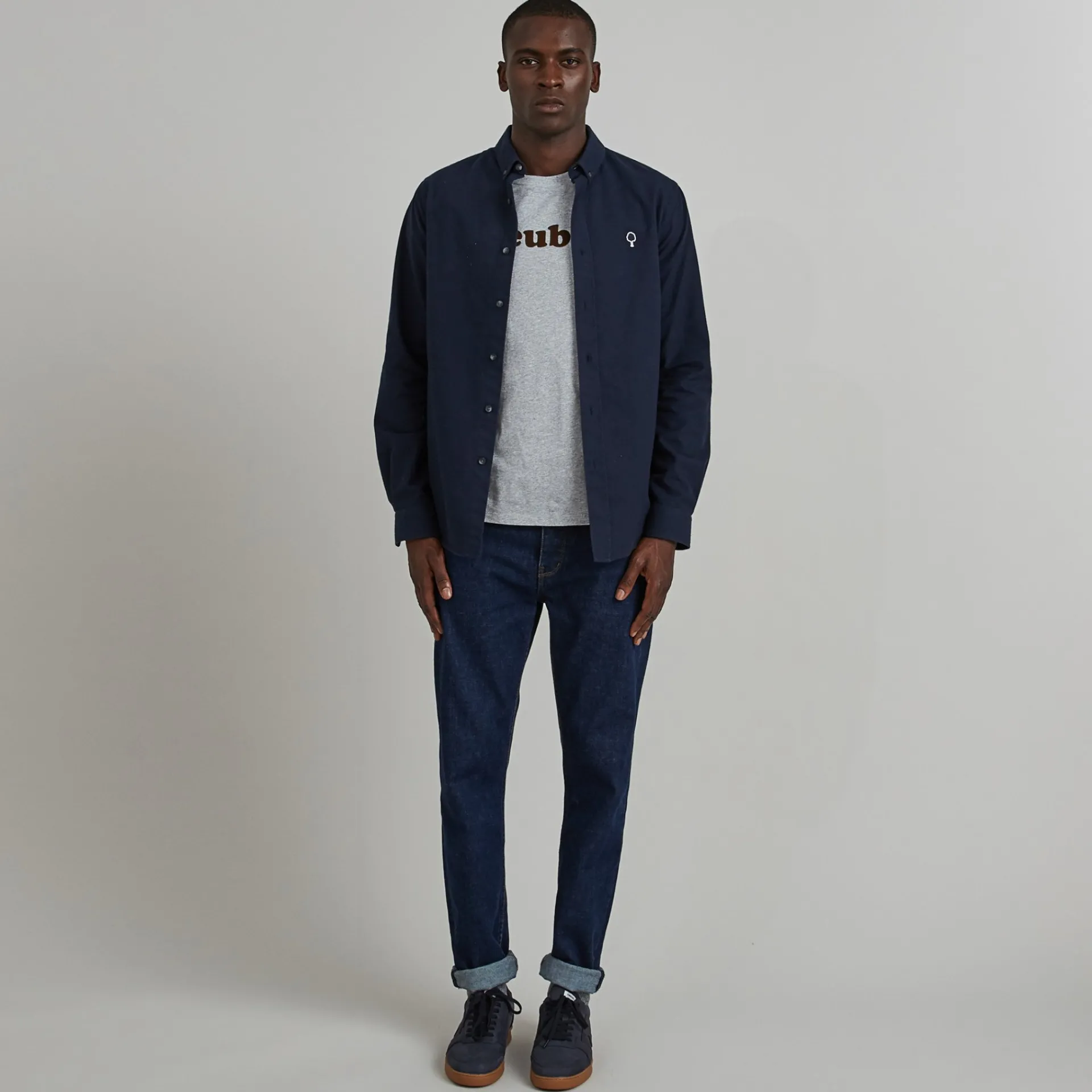 Chemises*FAGUO Chemise Classique Bleu Marine