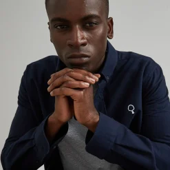 Chemises*FAGUO Chemise Classique Bleu Marine