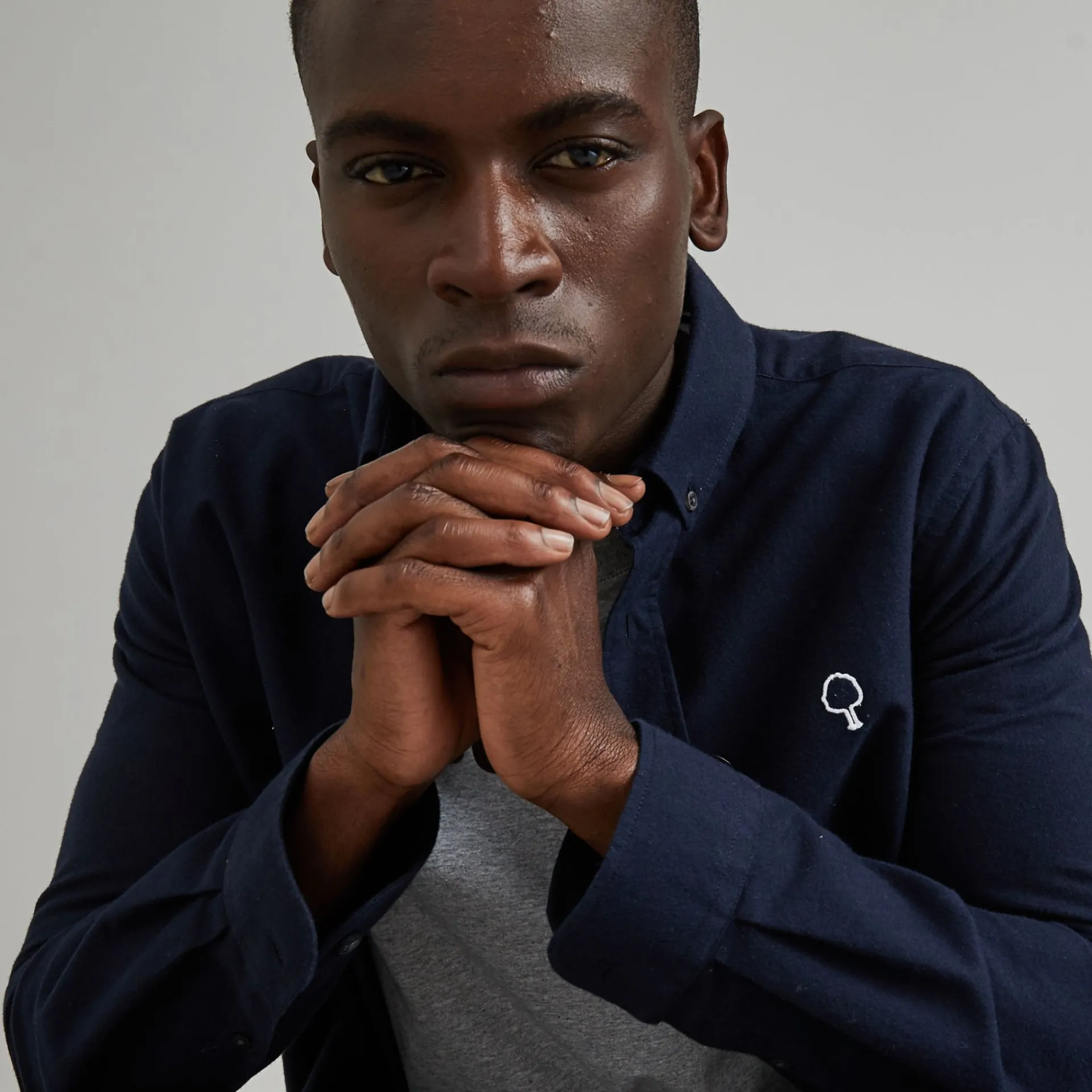 Chemises*FAGUO Chemise Classique Bleu Marine