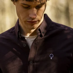 Chemises*FAGUO Chemise Classique Bordeaux Fonce