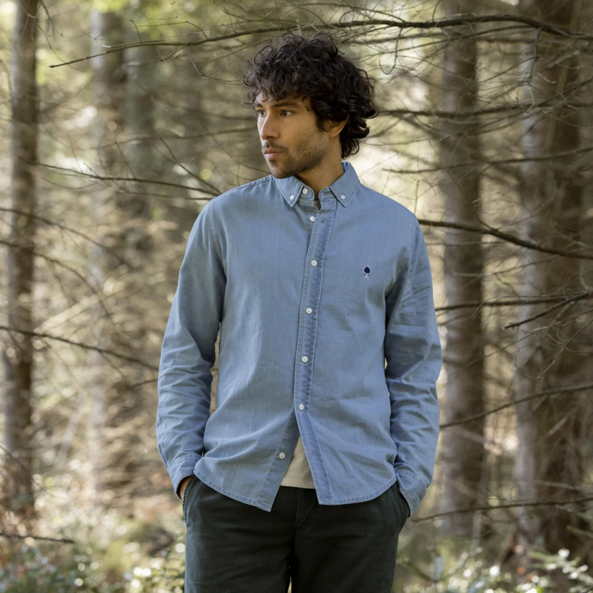 Chemises*FAGUO Chemise Classique Denim Clair