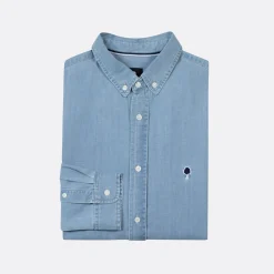 Chemises*FAGUO Chemise Classique Denim Clair