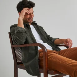 Chemises*FAGUO Chemise Classique Kaki Foncee