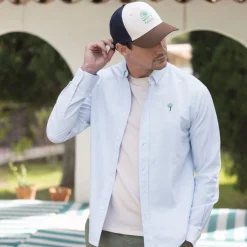 Chemises*FAGUO Chemise Manche Longue Blanche & Bleue