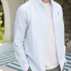 Chemises*FAGUO Chemise Manche Longue Blanche & Bleue