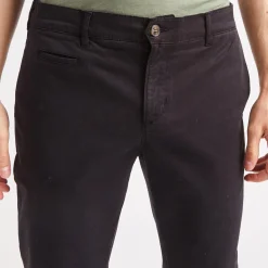 Vêtements*FAGUO Chino Bleu Fonce Coupe Ajustee