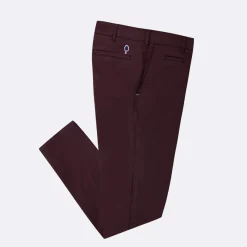Pantalons & Chinos*FAGUO Chino Bordeaux Fonce Coupe Ajustee