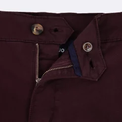 Pantalons & Chinos*FAGUO Chino Bordeaux Fonce Coupe Ajustee