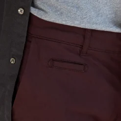 Pantalons & Chinos*FAGUO Chino Bordeaux Fonce Coupe Ajustee