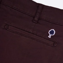 Pantalons & Chinos*FAGUO Chino Bordeaux Fonce Coupe Ajustee