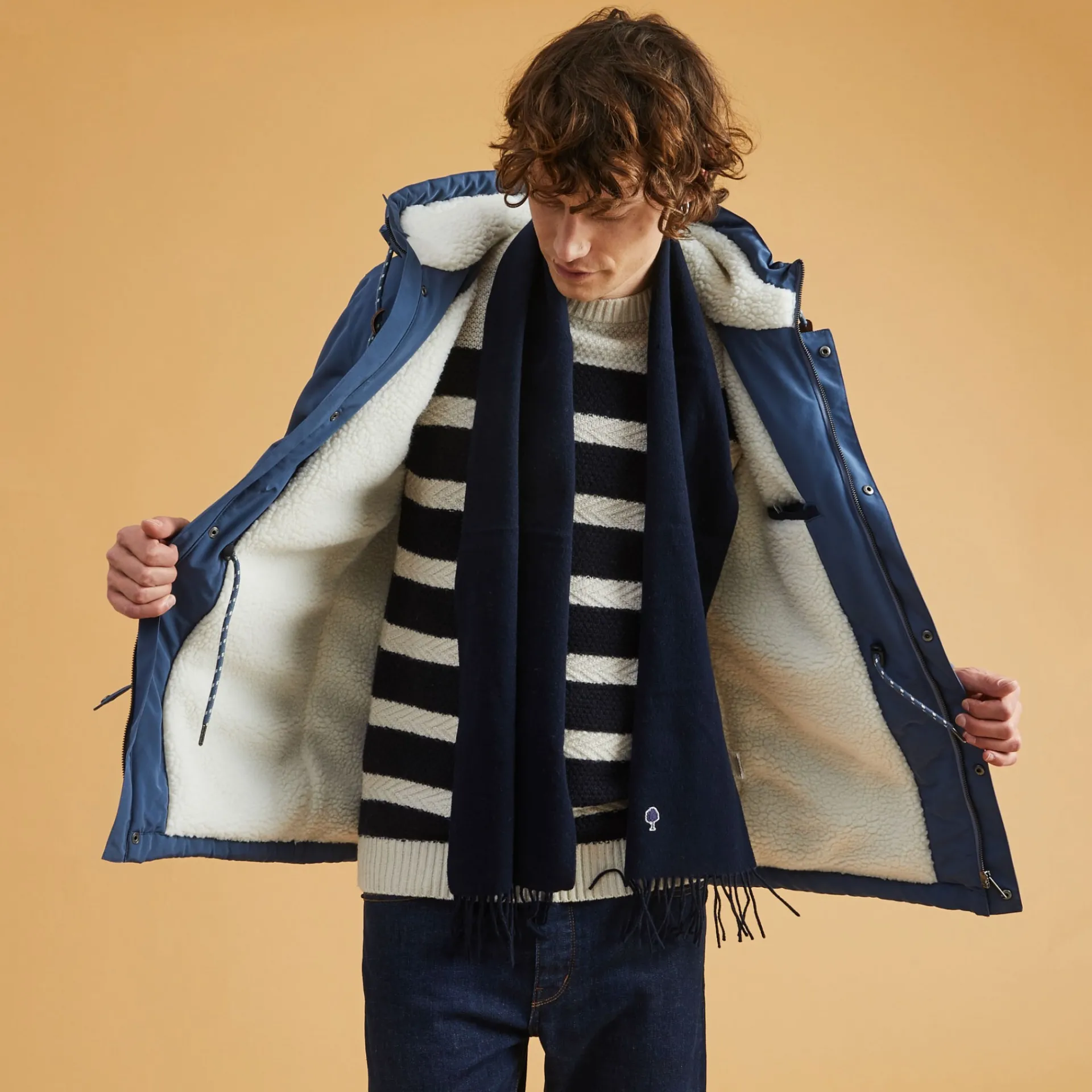 Autres Accessoires*FAGUO Echarpe Bleu Marine