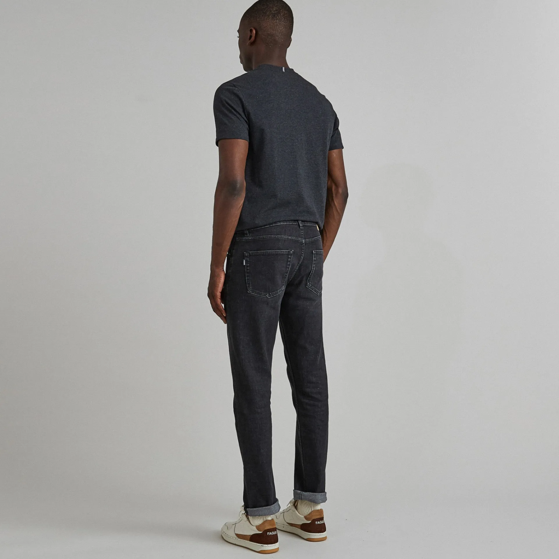 Jeans*FAGUO Jean Black Washed Coupe Slim